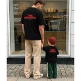 Lorvex Baba Oğul Kombin Tişört Oversize %100 Pamuk Aile Kombini Rahat Kalıp Erkek T-Shirt (Kombin Için 2’li Sipariş Verilmelidir) - 0-Siyah