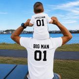 Lorvex Baba Oğul Kombin Tişört Oversize %100 Pamuk Aile Kombini Rahat Kalıp Erkek T-Shirt (Kombin Için 2’li Sipariş Verilmelidir) - 01-Beyaz - 9 - 10 Yaş