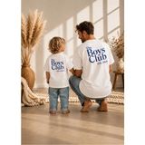 Lorvex Baba Oğul Kombin Tişört Oversize %100 Pamuk Aile Kombini Rahat Kalıp Erkek T-Shirt (Kombin Için 2’li Sipariş Verilmelidir) - 01-Beyaz - XL
