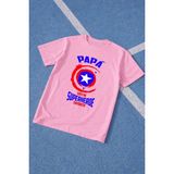 Lorvex Baba Tişört Babalar Günü Oversize %100 Pamuk Baskılı Erkek T-Shirt Rahat Kalıp - 50-Pembe - 2XL