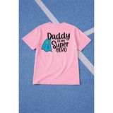 Lorvex Baba Tişört Babalar Günü Oversize %100 Pamuk Baskılı Erkek T-Shirt Rahat Kalıp - 50-Pembe