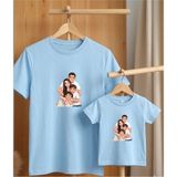 Lorvex Babalar Günü Konsept-Anne Baba Çocuk Kombin Tişört Oversize %100 Pamuk T-Shirt (Kombin Için 2’li Sipariş Verilmelidir) - 8-Mavi - 13 - 14 Yaş