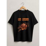 Lorvex Basketbol Temalı Baskı Oversize Unisex Pamuklu Tshirt-Tişört - 0-Siyah