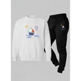 Lorvex Bisiklet Yaka Çocuk Takım (Sweatshirt-Eşofman) Tatlı Gemi Baskılı 3 Iplik Şardonlu - 5 - 6 Yaş - 001-Beyaz