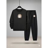 Lorvex Çocuk Bisiklet Yaka Sweatshirt ve Eşofman Takım Tatlı Kirpi Baskılı 3 Iplik Şardonlu - 5 - 6 Yaş - 5-Siyah