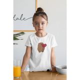 Lorvex Çocuk Tişört Unisex Pamuklu Oversize Trend Tatlı Ayılar Baskılı Çocuk Tişört - 01-Beyaz - 7 - 8 Yaş