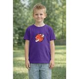 Lorvex Erkek Çocuk Baskılı Tişört %100 Pamuk Rahat Kalıp Havada Basket Topu Baskılı T-Shirt - 18-Mor - 7 - 8 Yaş