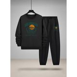 Lorvex Erkek Çocuk Sweatshirt-Eşofman Takım Bisiklet Yaka Basketbol Potasi Baskılı 3 Iplik Şardonlu - 7 - 8 Yaş - 5-Siyah