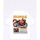 Lorvex Erkek T-Shirt Oversize %100 Pamuklu Rahat Kalıp Cbr Baskılı Tişört - 01-Beyaz