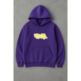 Lorvex Sweatshirt Unısex Oversize Kapüşonlu %100 Pamuklu You Are Enoughh Baskılı - 25-Mor - 9 - 10 Yaş