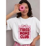 Lorvex T-Shirt Oversize %100 Pamuklu Rahat Kalıp Anneler Günü Özel Baskılı Tişört - 01-Beyaz
