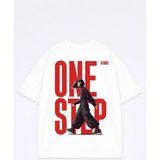 Lorvex Unisex Oversize Tişört %100 Pamuklu Baskılı T-Shirt Rahat Kalıp Günlük Şık Kombin - 01-Beyaz - XL