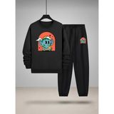 Lorvex Unısex Sweatshirt-Eşofman Çocuk Takım Bisiklet Yaka Great Thıngs Baskılı 3 Iplik Şardonlu - 11 - 12 Yaş - 5-Siyah