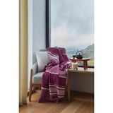 Lorvian Noletti Pamuklu Çizgili Yumuşak Dokulu Tek Kişilik Battaniye - Renkli - 150 x 200 cm