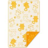 Lorvian Noletti Pamuklu Kedi Desenli Yumuşak Bebek Battaniyesi - Renkli - 0 - 3 Yaş