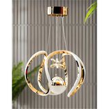 Lory Tek Toplu Ledli Gold 3 Renk Ledli - Salon-Oturma Odası- Hol - LED Avize Aydınlatma - 1BW-Beyaz