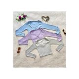 Lorya Giyim 3'Lü Paket %100 Pamuklu Fitilli Kaşkorse V Yaka Crop Basıc Bluz
