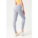 LOS OJOS Gri Esnek ve Toparlayıcı Spor Tayt Basic Seamless