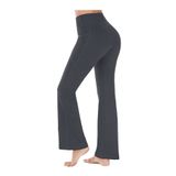 LOS OJOS Kadın Antrasit Yüksek Bel Toparlayıcı Çift Cepli Ispanyol Paça Tayt Bootcut