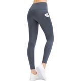 Los Ojos Kadın Antrasit Yüksek Bel Toparlayıcı Çift Cepli Spor Tayt Shades - 2XL