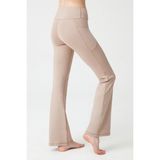Los Ojos Kadın Bej Yüksek Bel Toparlayıcı Çift Cepli Ispanyol Paça Tayt Bootcut - M