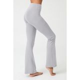 Los Ojos Kadın Gri Yüksek Bel Toparlayıcı Çift Cepli Ispanyol Paça Tayt Bootcut - M