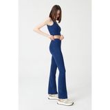 Los Ojos Kadın Lacivert Yüksek Bel Toparlayıcı Çift Cepli Ispanyol Paça Tayt Bootcut - XS