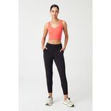 Los Ojos Kadın Siyah Yüksek Bel Jogger Eşofman Altı Joggers - XL