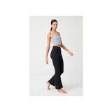 Los Ojos Kadın Siyah Yüksek Bel Toparlayıcı Çift Cepli Ispanyol Paça Tayt Bootcut - 2XL