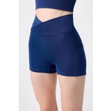 LOS OJOS Lacivert Biker Şort Kısa Spor Tayt Envelope Biker