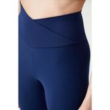 Los Ojos Lacivert Çapraz Bel Detaylı Tayt Envelope - 2XL