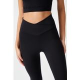 LOS OJOS Siyah Çapraz Bel Detaylı Cross Waist Tayt Envelope