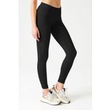 LOS OJOS Siyah Esnek ve Toparlayıcı Spor Tayt Basic Seamless