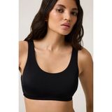 Los Ojos Siyah Kare Yaka Spor Bikini Üstü Sporty Top - XL