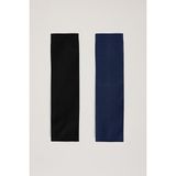 Los Ojos x Ece 2’li Spor Saç Bandı 7,5 cm Sports Headband - Siyah - Lacivert