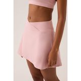 Los Ojos x Ece Pembe 2 Katmanlı Tenis Eteği Skort Kadınlar İçin Pembe Renk Elastan Materyal ile Nefes Alabilir - XS