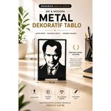 Loselya Mustafa Kemal Atatürk Metal Masaüstü Dekoratif Tablo - Ofis Hediyesi