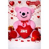 Loselya Sevgililer Günü Peluş Oyuncak Hediyelik Kırmızı Love Kalpli Peluş Ayıcık 50 cm