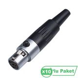 Losen La1069-4 Mini Xlr 4-Pin Erkek Konnektör (10'lu Paket)
