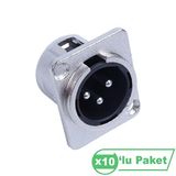 Losen La1092 Xlr 3-Pin Erkek Soket Konnektör (10'lu Paket)
