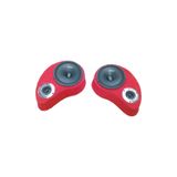 Lostgarage POLYESTERLİ BOŞ PANDİZOT 16 CM HOPARLÖR 10 CM TWEETER YUVALI KIRMIZI MDF (2 ADET Sağ ve sol )