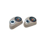 Lostgarage POLYESTERLİ BOŞ PANDİZOT 20 CM HOPARLÖR 10 CM TWEETER YUVALI BEJ MDF (2 ADET Sağ ve sol )