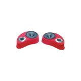 Lostgarage POLYESTERLİ BOŞ PANDİZOT 20 CM HOPARLÖR 10 CM TWEETER YUVALI KIRMIZI MDF (2 ADET Sağ ve sol )