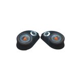 Lostgarage POLYESTERLİ BOŞ PANDİZOT 20 CM HOPARLÖR 10 CM TWEETER YUVALI SİYAH MDF (2 ADET Sağ ve sol )