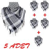Lot 5li . Unisex Günlük Kullanıma Uygun Büyük Boy Puşi Şal - 0 - Siyah