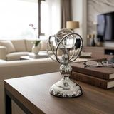 Lotche Cam Küreli Masa Üstü Metal Dekoratif Obje Modern Ofis Hediyesi Aksesuar Şık Salon Dekorasyon