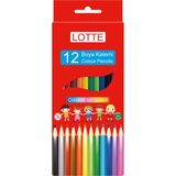 Lotte Kuru Boya Kalemi 12 Renk x 12 Set - 144 Adet - Çok Renkli