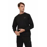 Lotto Erkek Siyah Sweatshirt XL Beden M-WATTS CNECK 5PR Modeli