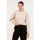 Lotto Kadın Bej Sweatshirt S Beden W-LEBLANC C NECK SWT 4PR Modeli