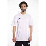 Lotto T-Shirt Erkek Beyaz/saks Mavi-Lucca Tee Pl - 3XL